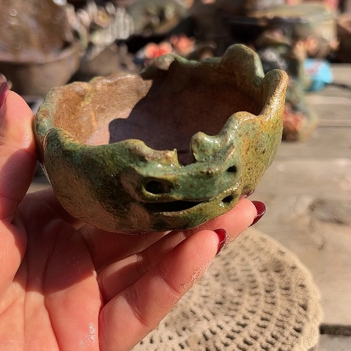 新年福利手工粗陶高温花盆