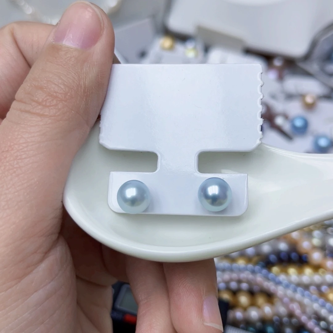 淡水珍珠耳饰银S925镶嵌