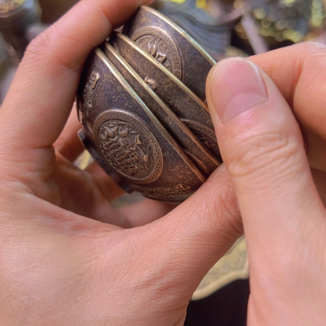 原矿风磨铜招财进宝4个