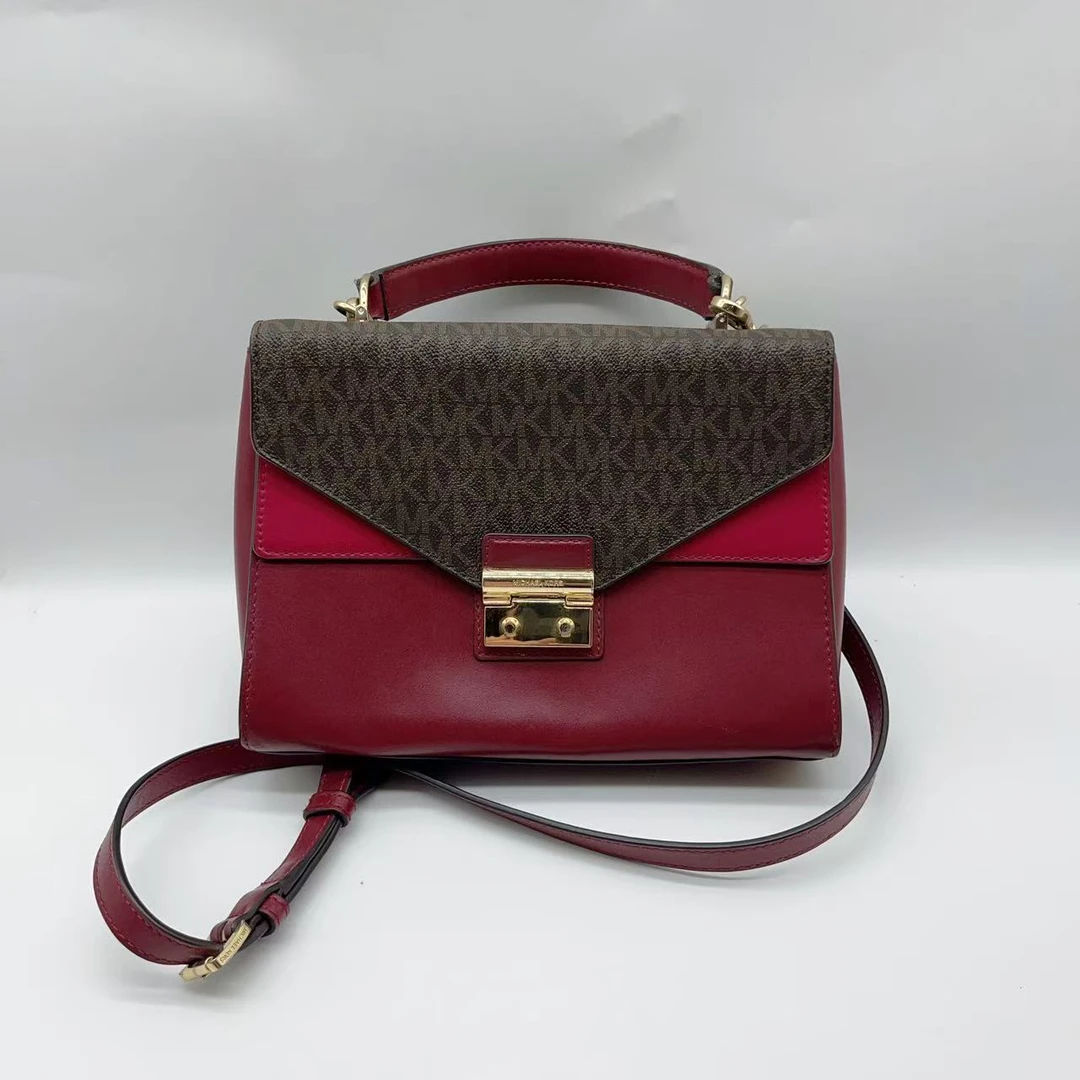 95新   MK 拼色邮差包 1401 6400