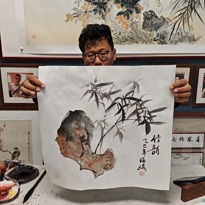 国画贾海瑞老师现场定制