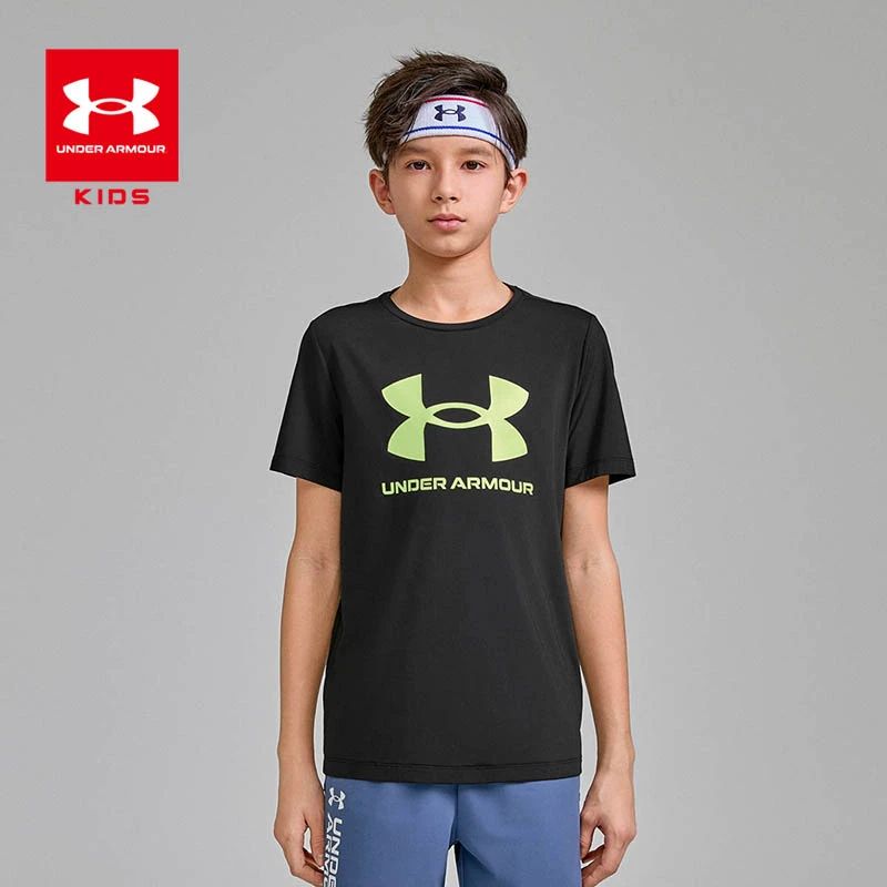 【安德玛童装】夏季新款户外运动舒适排汗衣儿童吸汗T恤短袖0136