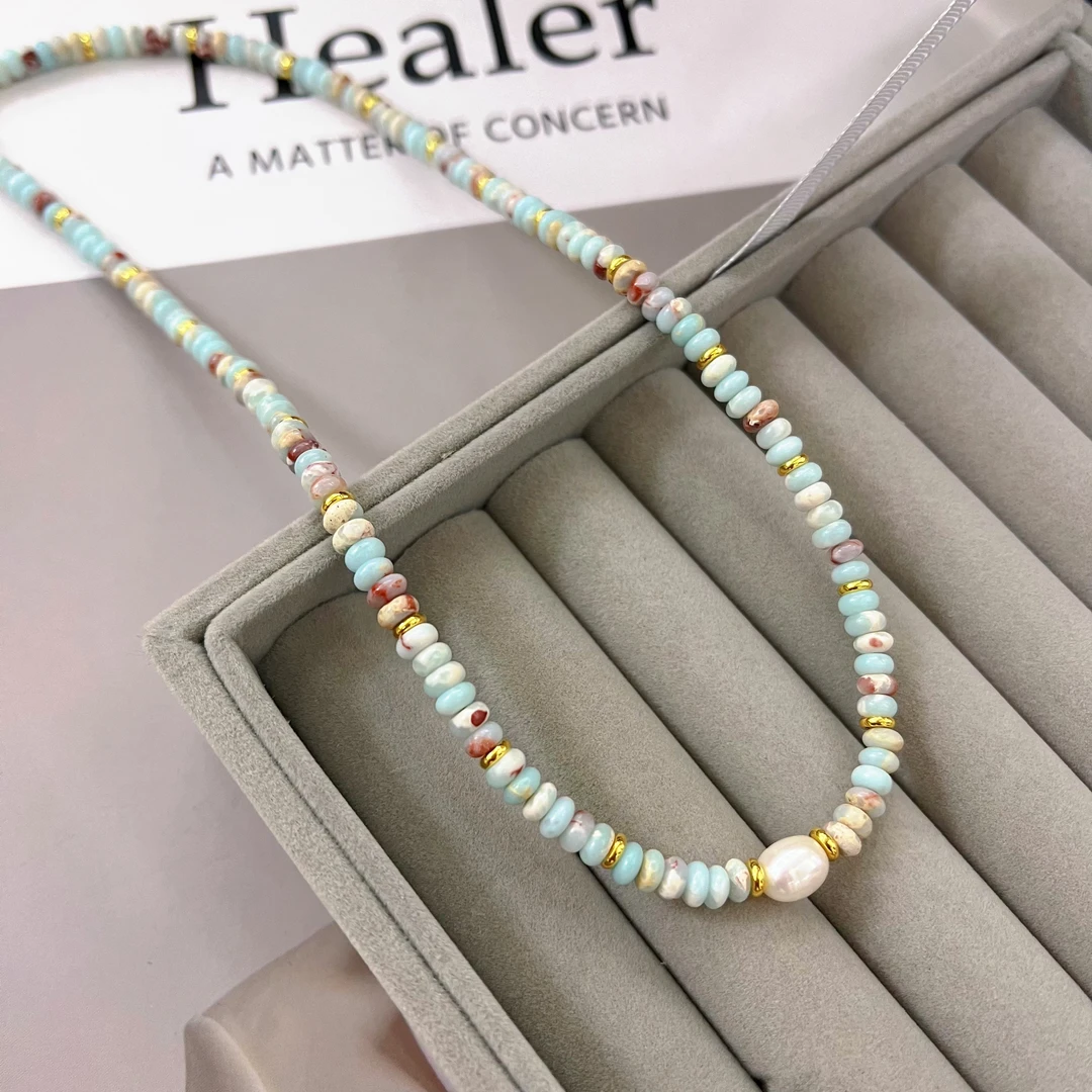 钛钢项链 L【寿山算盘珠】MX707百搭显白项链