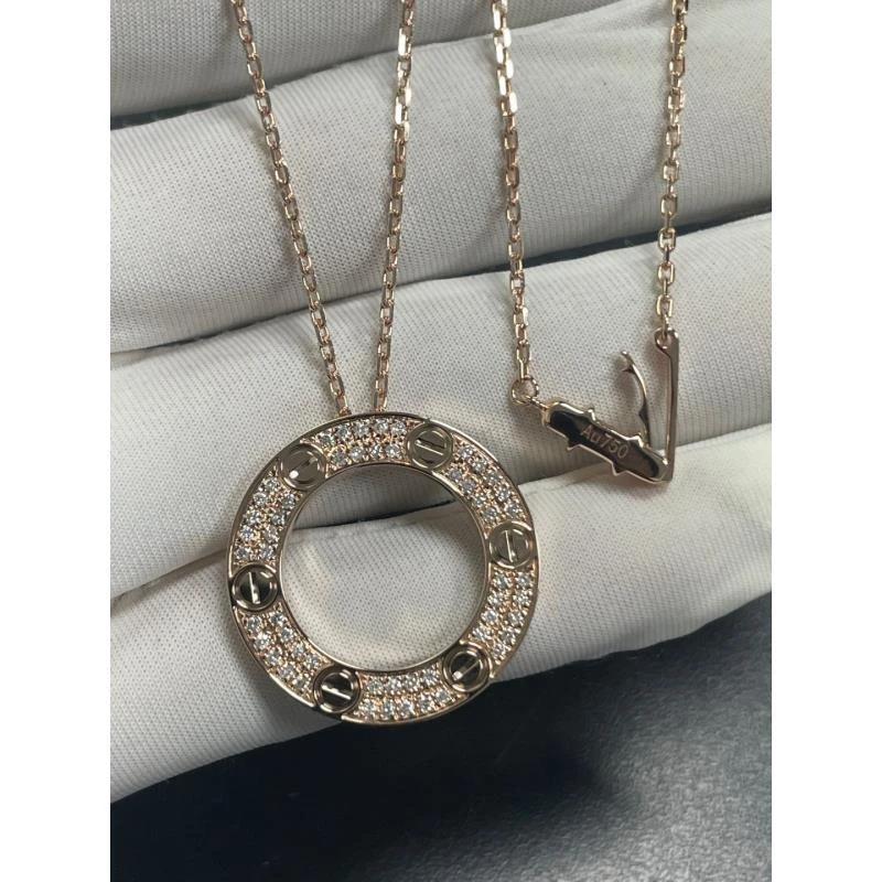 （双12）18k金圆饼钻石项链    多样性发一件