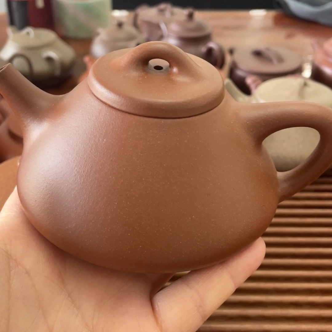 紫砂茶壶石瓢降坡泥180cc微瑕