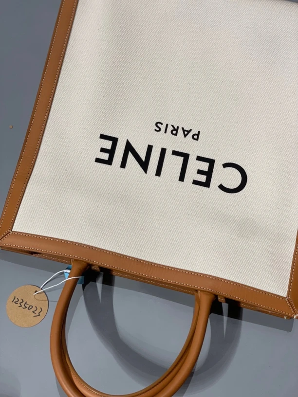95新 Celine/思琳 夏七中古/celine帆布tote大号/单肩包1235023