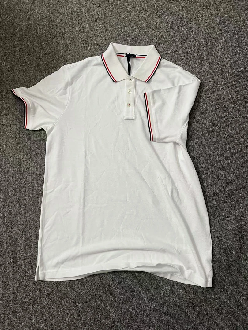 夏季条纹领边POLO衫