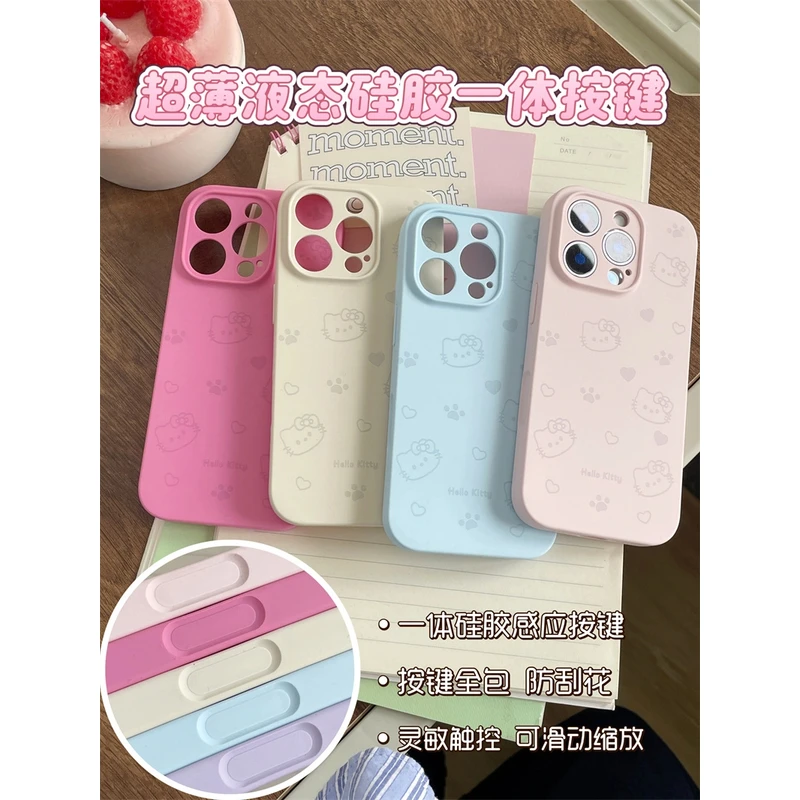 超薄液态一体硅胶按键适用苹果16promax手机壳散热全包16猫咪情侣