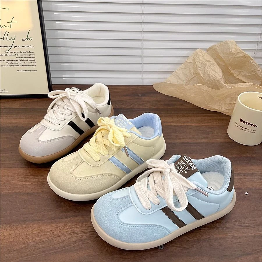 软底拼色德训鞋2025秋季新款百搭科二练车专用鞋女生透气小白鞋