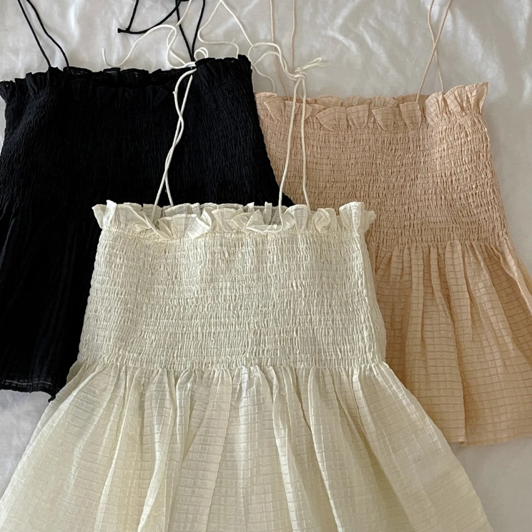 现货2025年春季新款都市时尚休闲气质百搭吊带背心TK509X