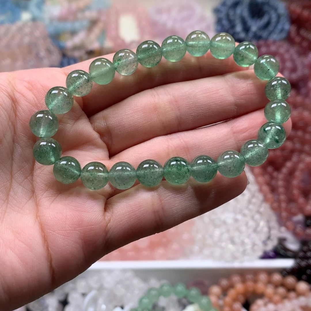 水晶手链未镶嵌绿草莓晶卡8