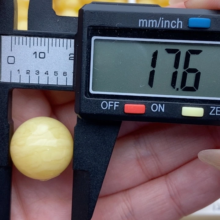 未镶嵌蜜蜡裸石虎皮千层圆珠