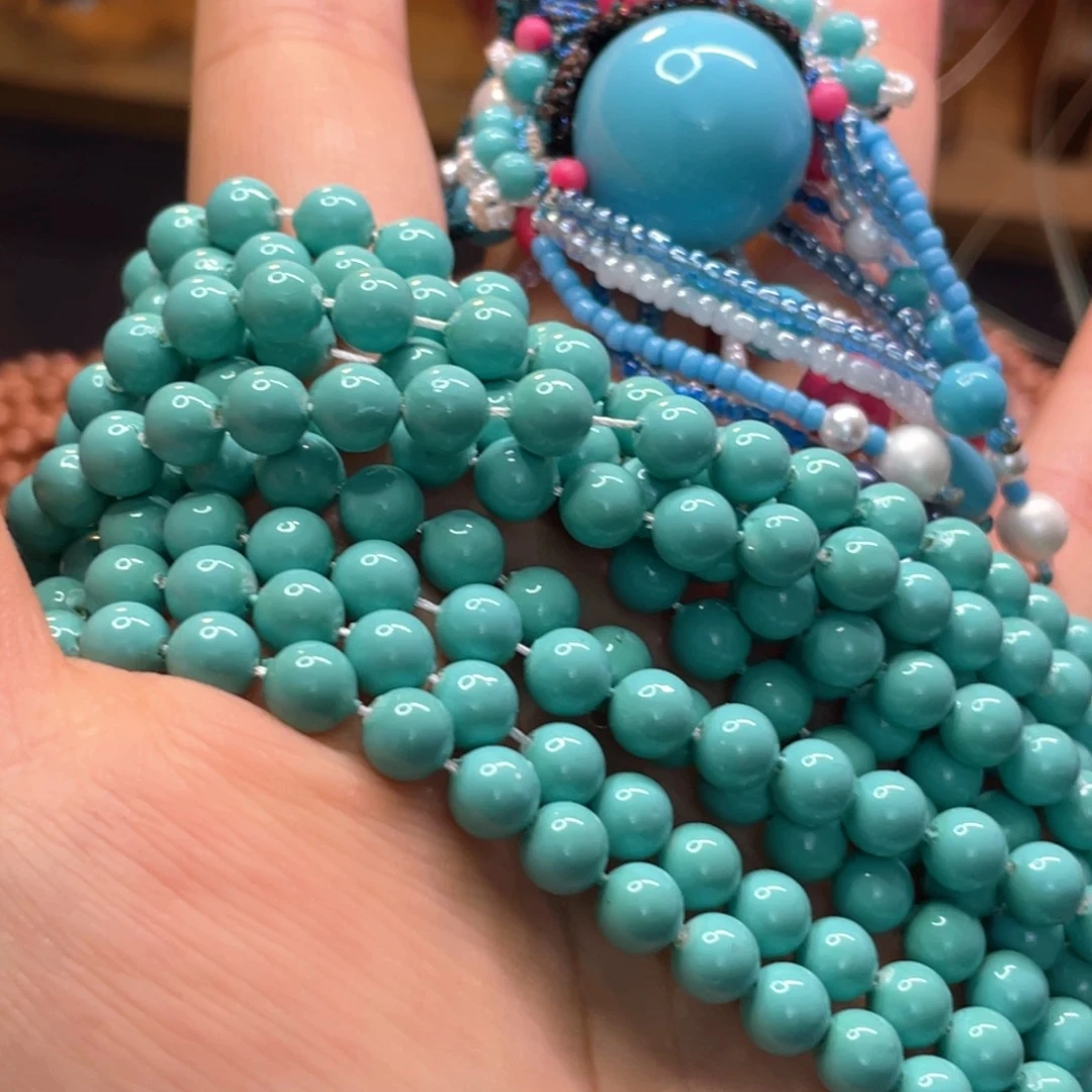 6mm贝珠一条手工diy半成品散珠