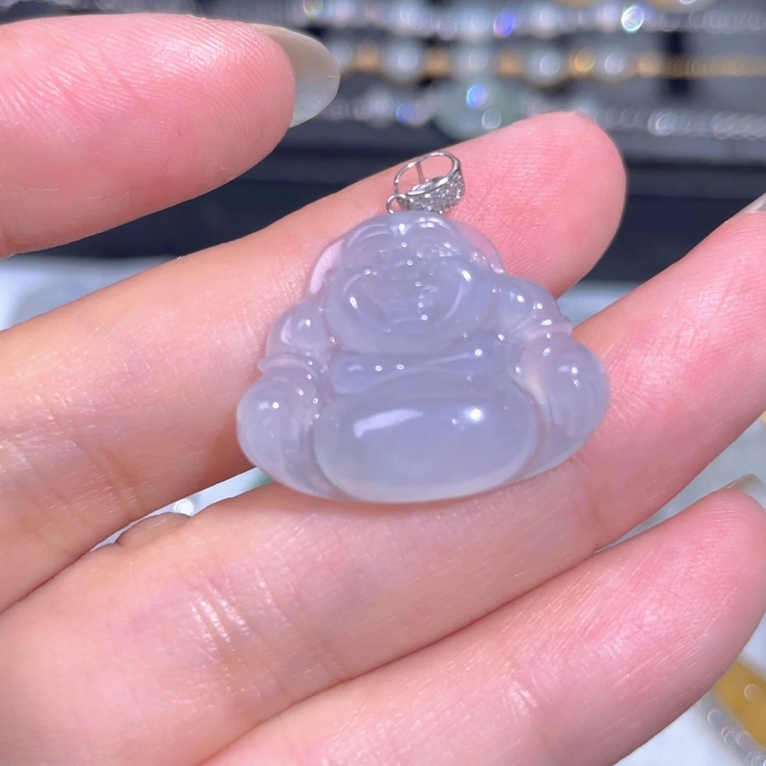 颈饰18K金镶嵌翡翠翡翠