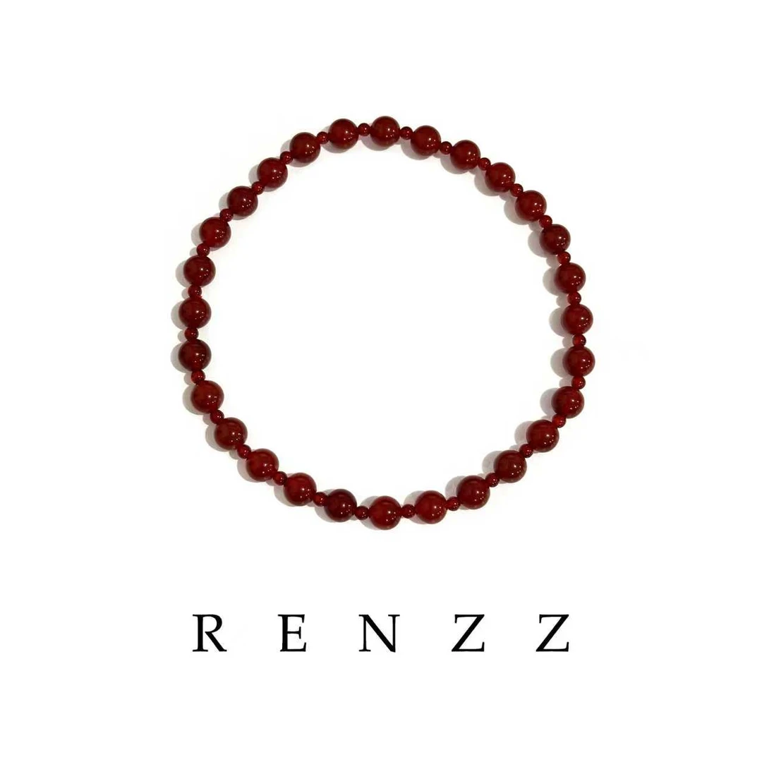 2608红玛瑙/红色双圈10mm手串