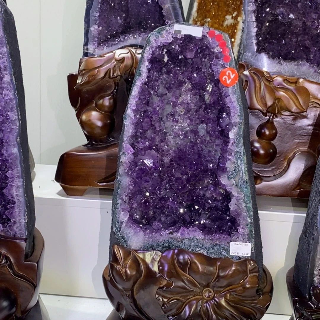 银S925镶嵌紫晶大型摆件（非配饰）