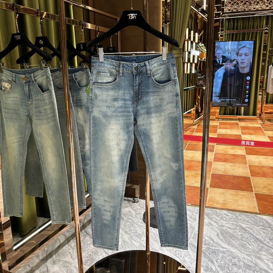 GD【强哥专属】 25年春夏新款简约时尚设计感重工定制牛仔裤77083