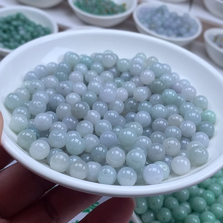 翡翠散珠翡翠30块30颗卡8