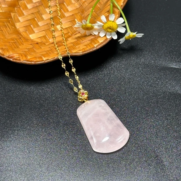 AM90天然粉水晶吊坠 *不含链