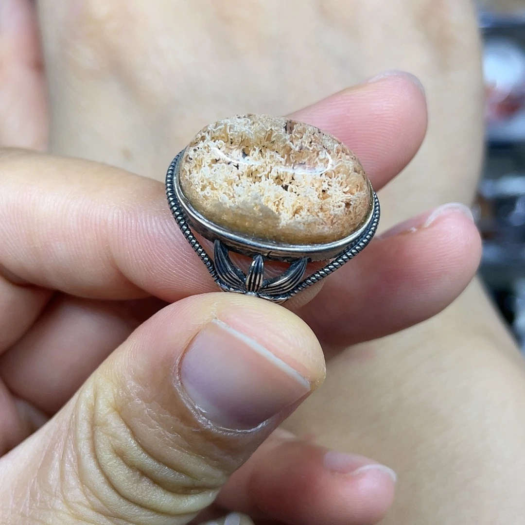 【闪购商品】银S925镶嵌珠宝半成品水晶戒指