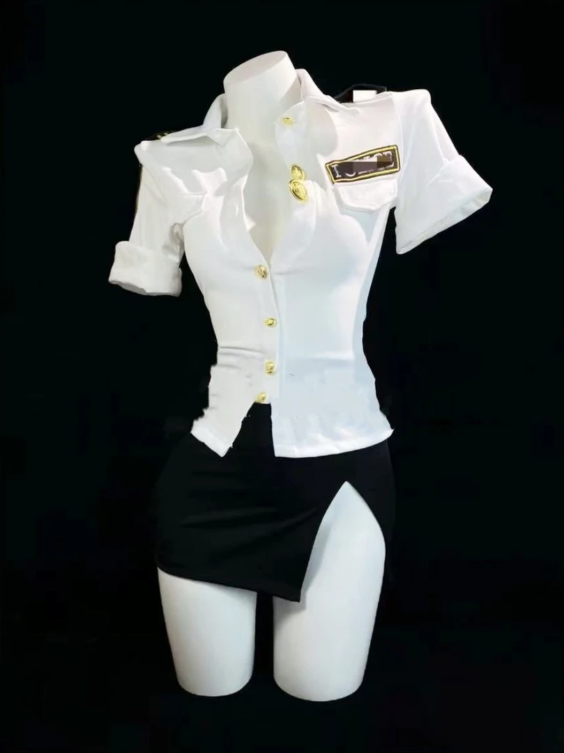 性感火辣网红主播紧身收腰包臀cos角色扮演制服