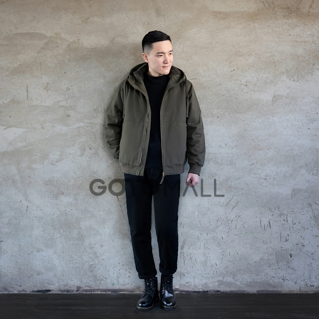 2025新款连帽加绒加厚纯棉男士复古休闲保暖宽松百搭棉服