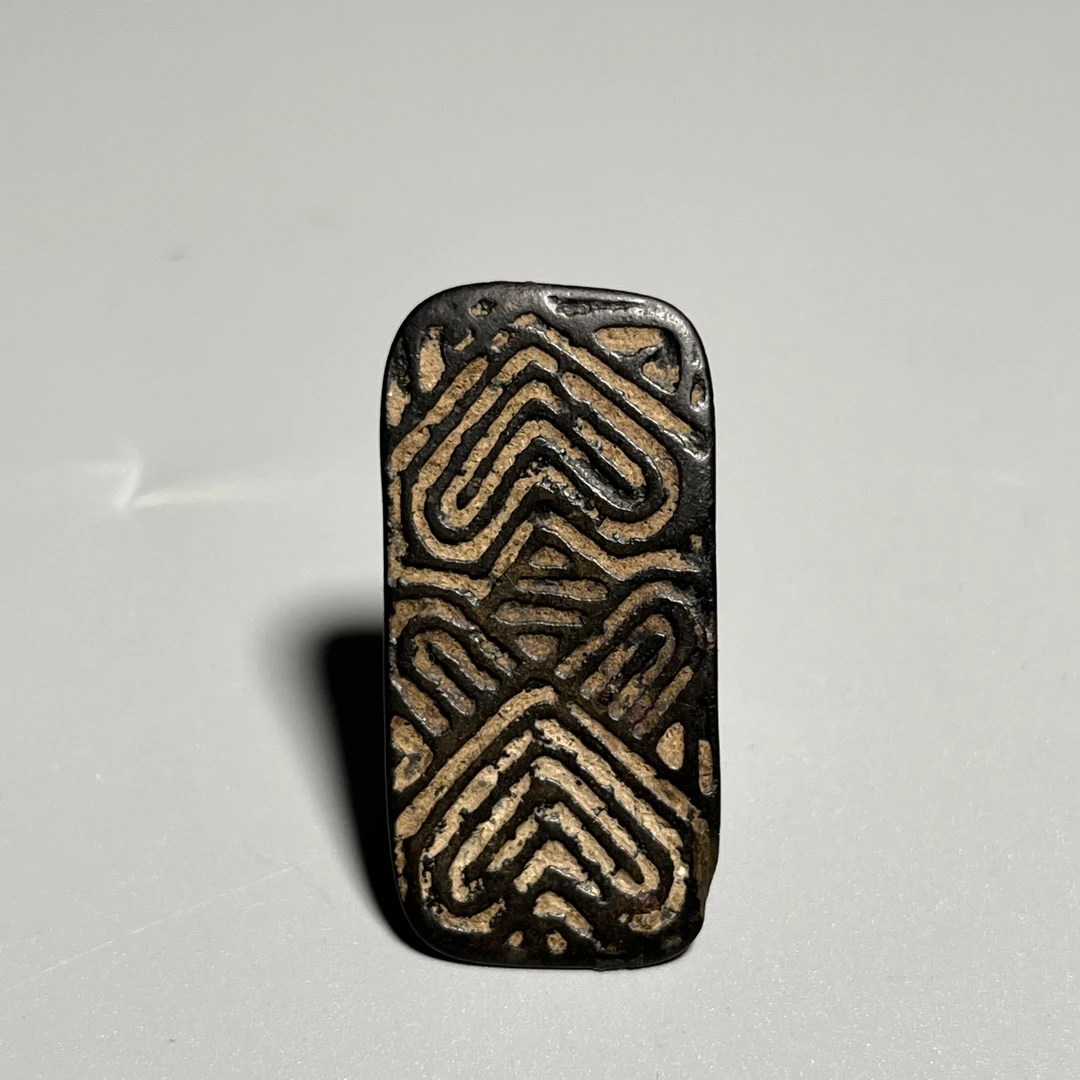 【藏传】[铜制]托甲 材质 双面 压印