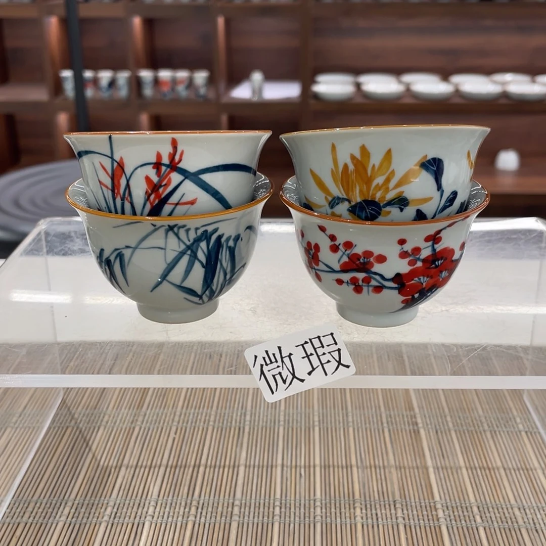 微瑕釉下彩纯手绘