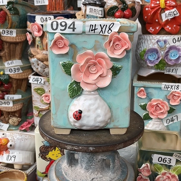 花盆紫砂粗陶材质多肉花盆