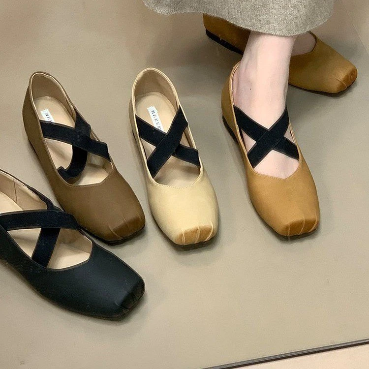 鞋子女款爆款新款秋季软底不累单鞋芭蕾猪2025今年流行鞋子春秋鞋