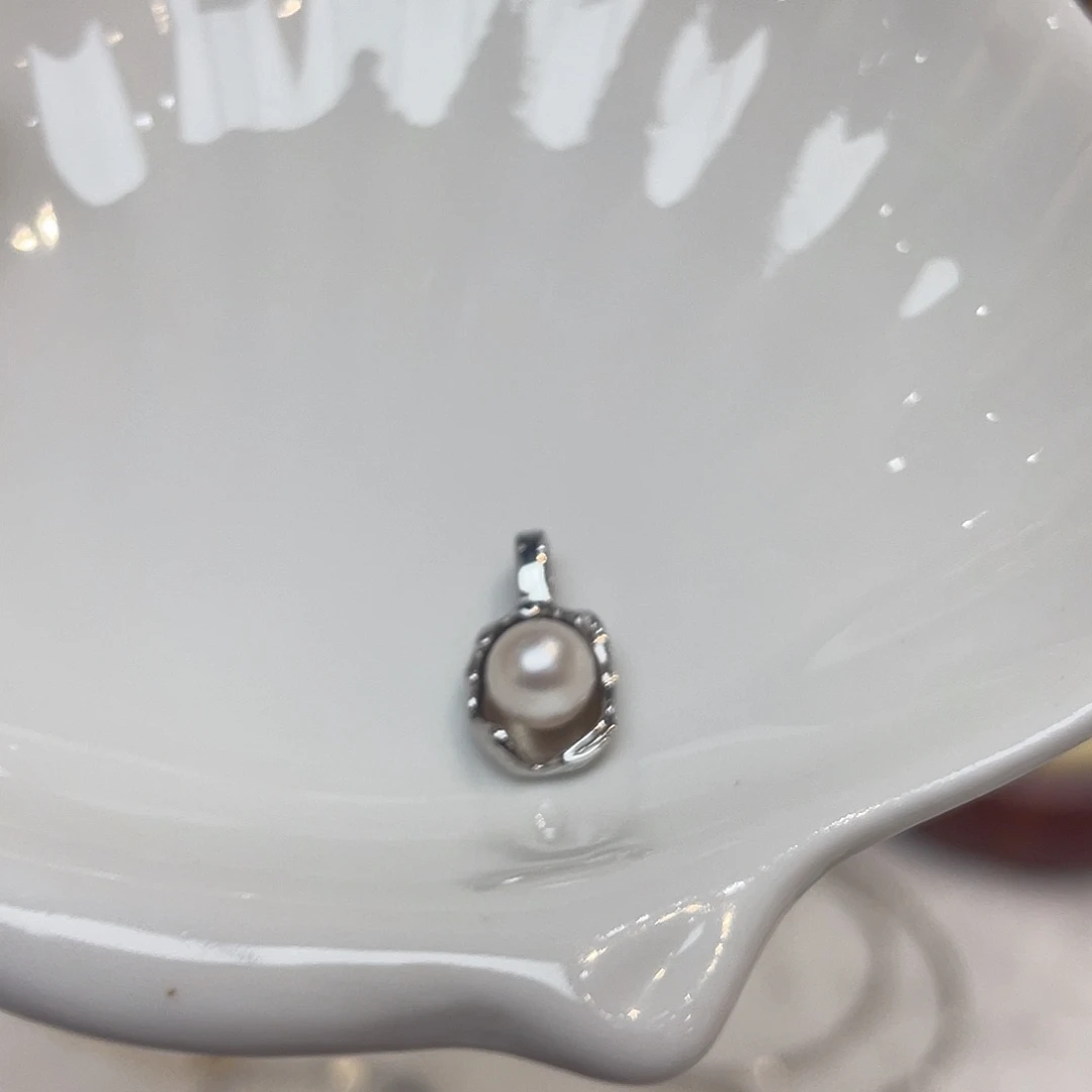 海水珍珠吊坠(不含链)银S925镶嵌
