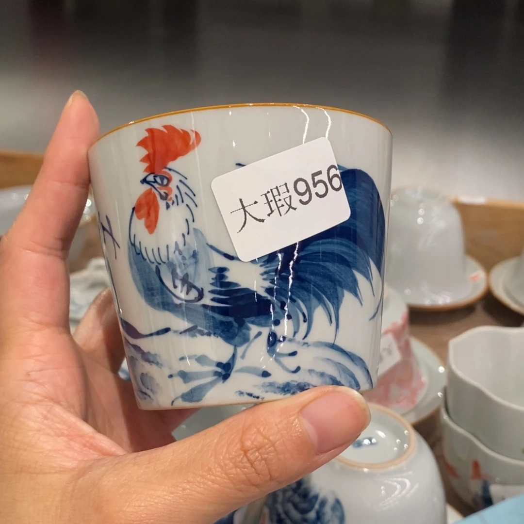 釉下彩纯手绘微瑕