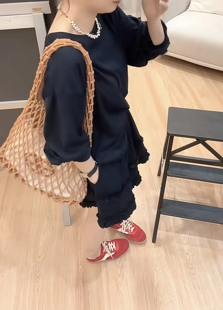 UM1235韩系减龄长袖防晒Ｔ➕短裙