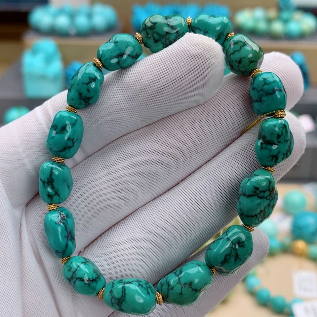 18K金镶嵌绿松石绿松石