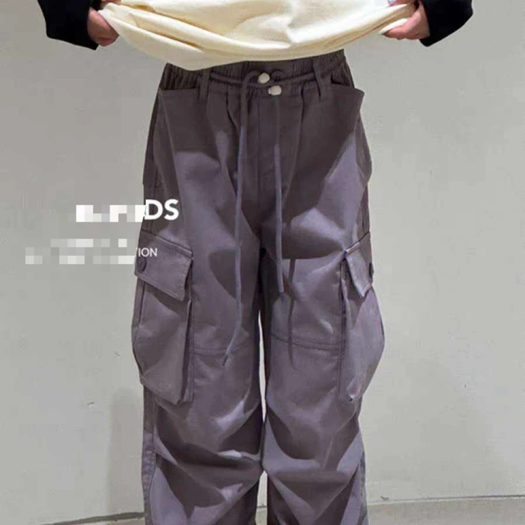 苏珊家&新款秋款韩版紫色工装裤长裤百搭休闲裤82435