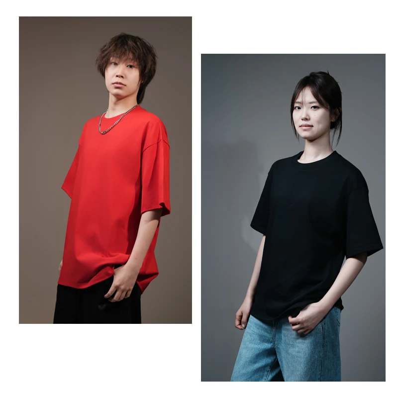 【福利买一送一】2件装厚实又耐穿300g重磅纯棉圆领短袖t恤男女同款