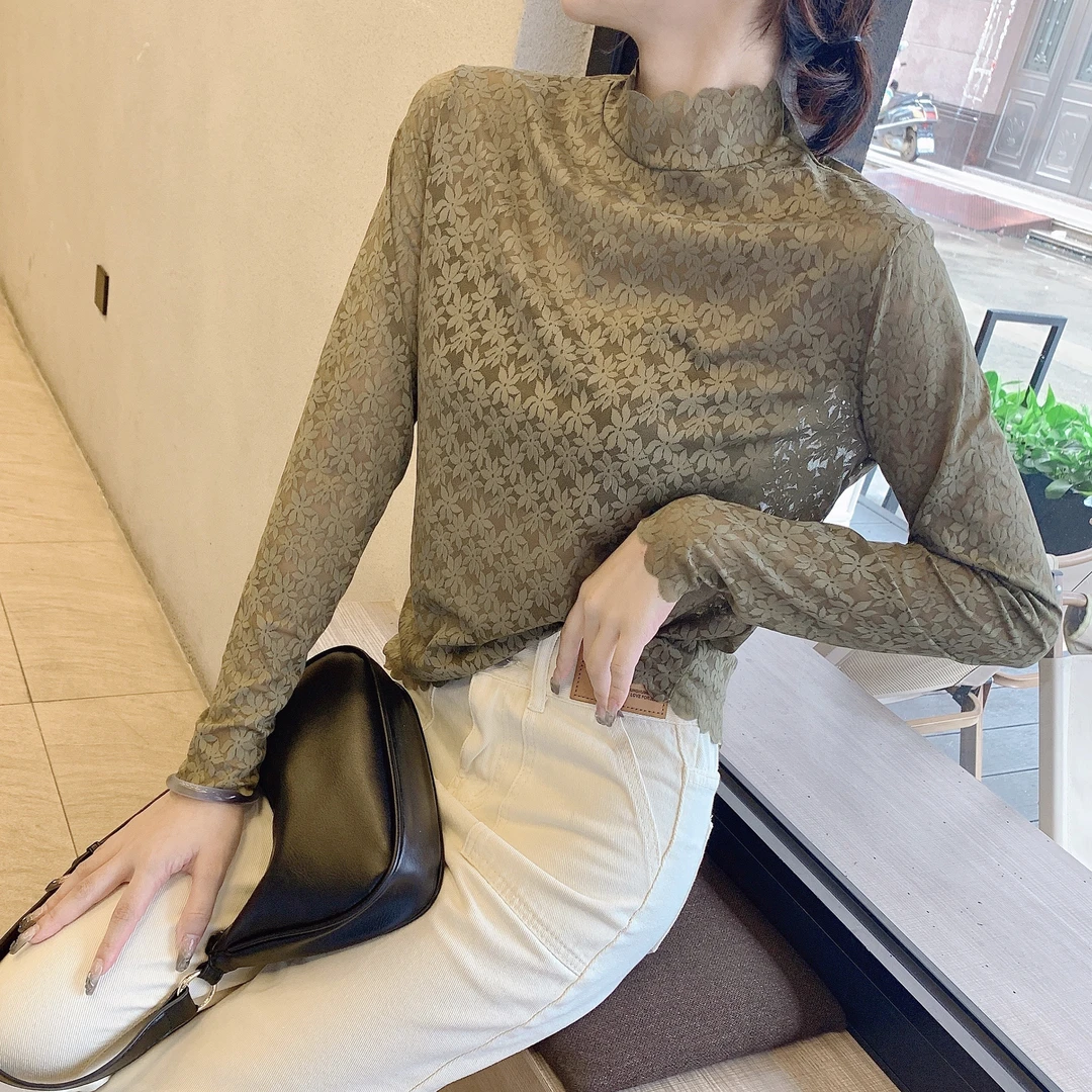 花卉蕾丝打底衫356#