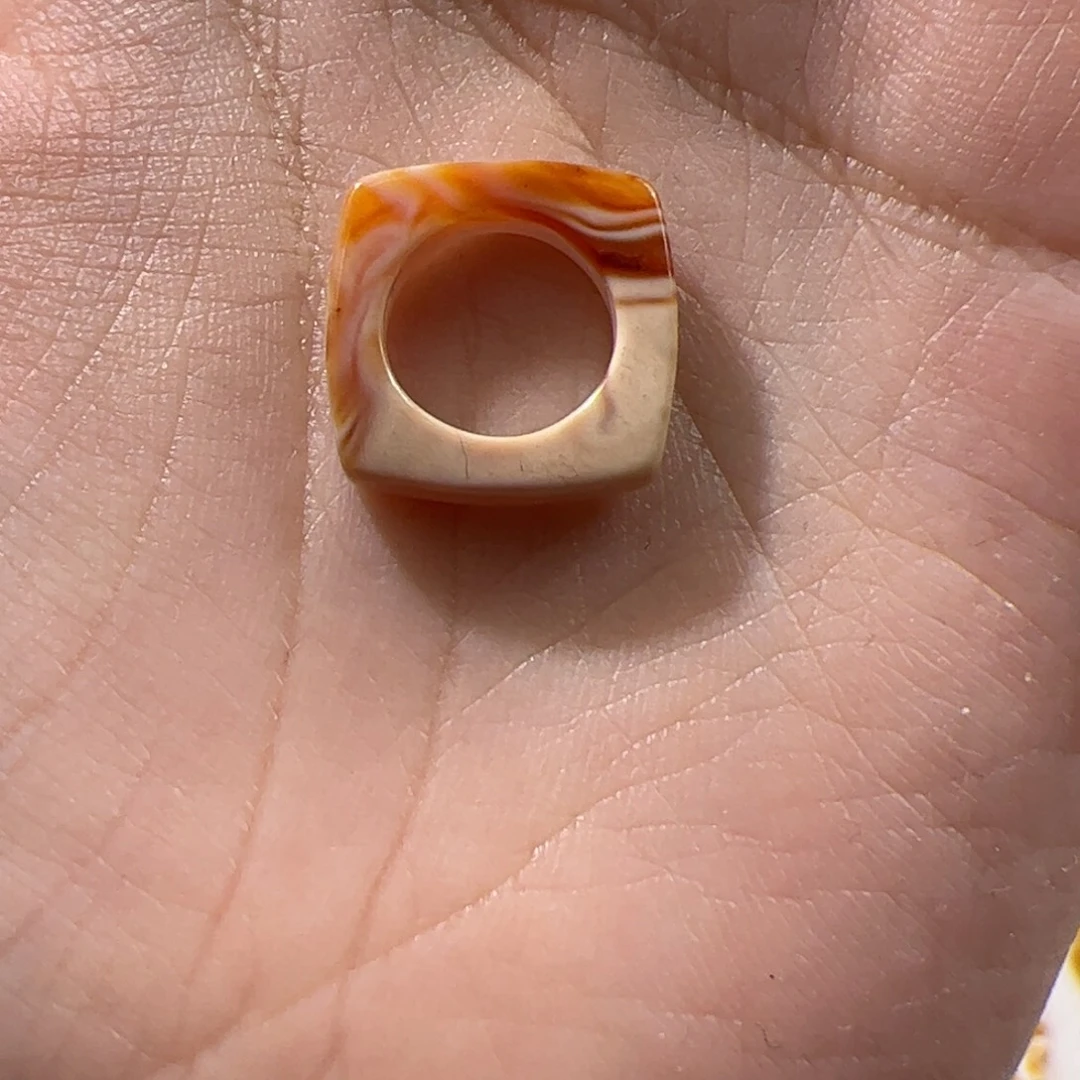 琥珀未镶嵌珠宝奇石橘沁拉丝妖花跑环