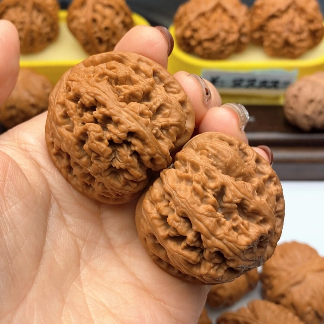 文玩核桃把件41尺全品平谷元宝