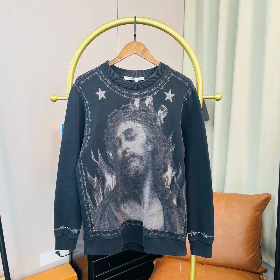 95新 Givenchy/纪梵希  黑色印花卫衣 XS