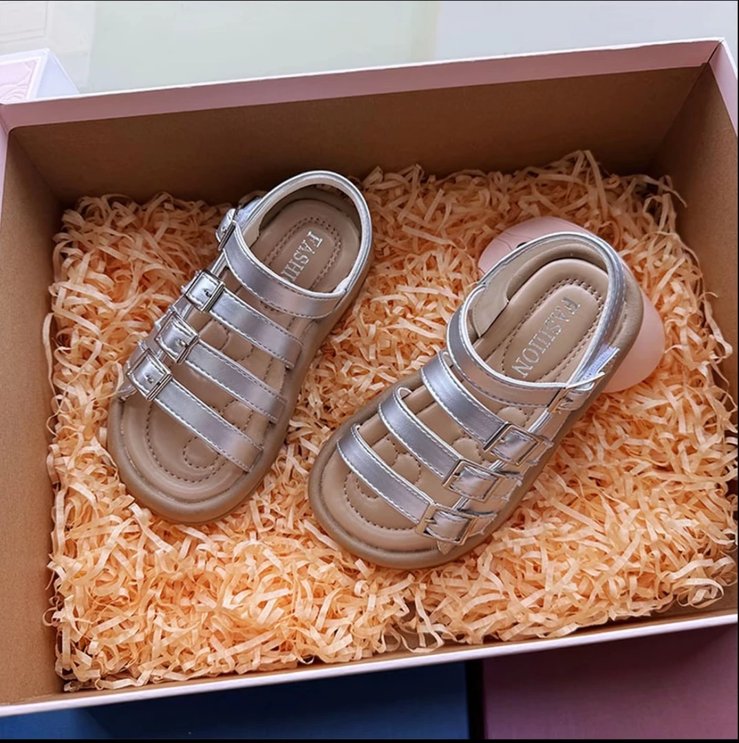 女童夏季儿童凉鞋中大童时尚休闲公主凉鞋沙滩鞋软底演出简约轻便