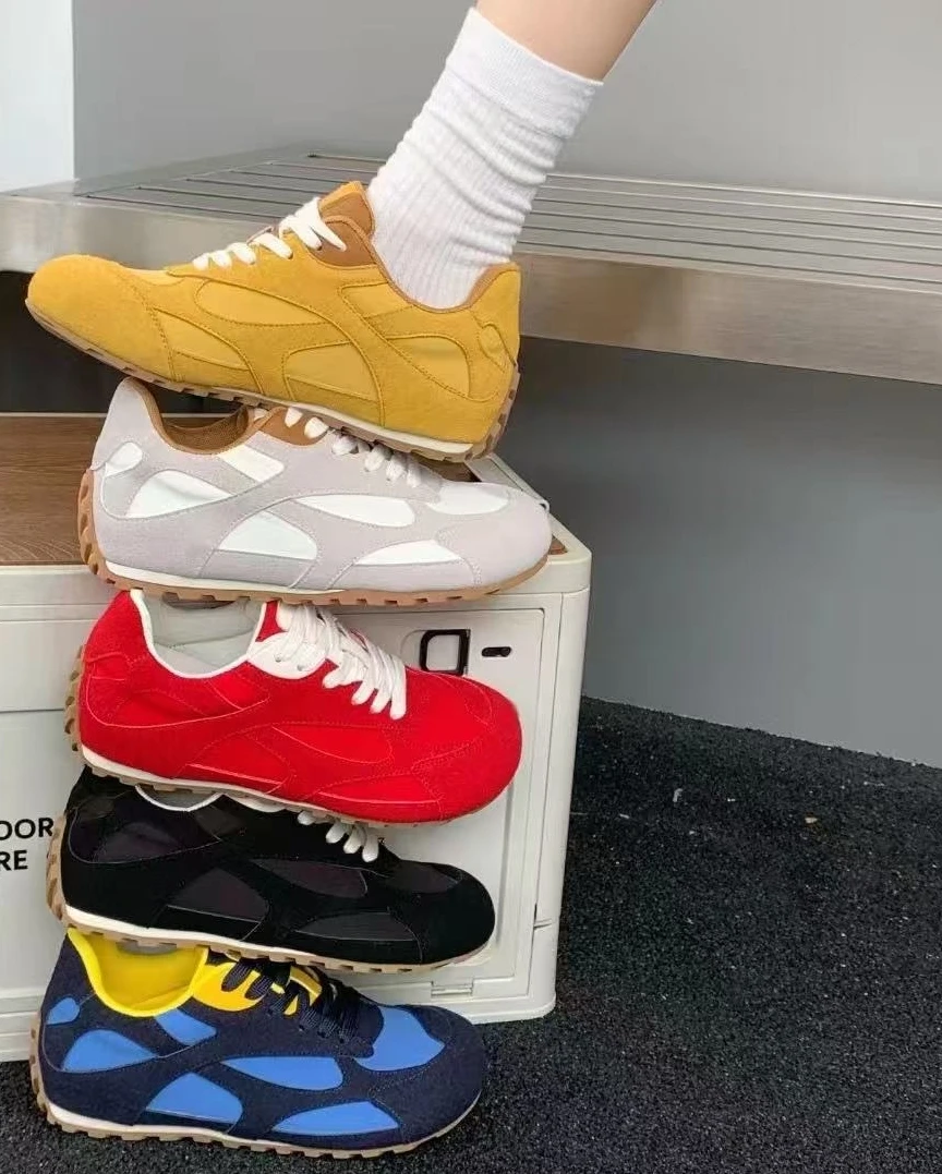 【华小姐】夏季新款时尚潮流圆头网面厚底透气百搭休闲鞋8528