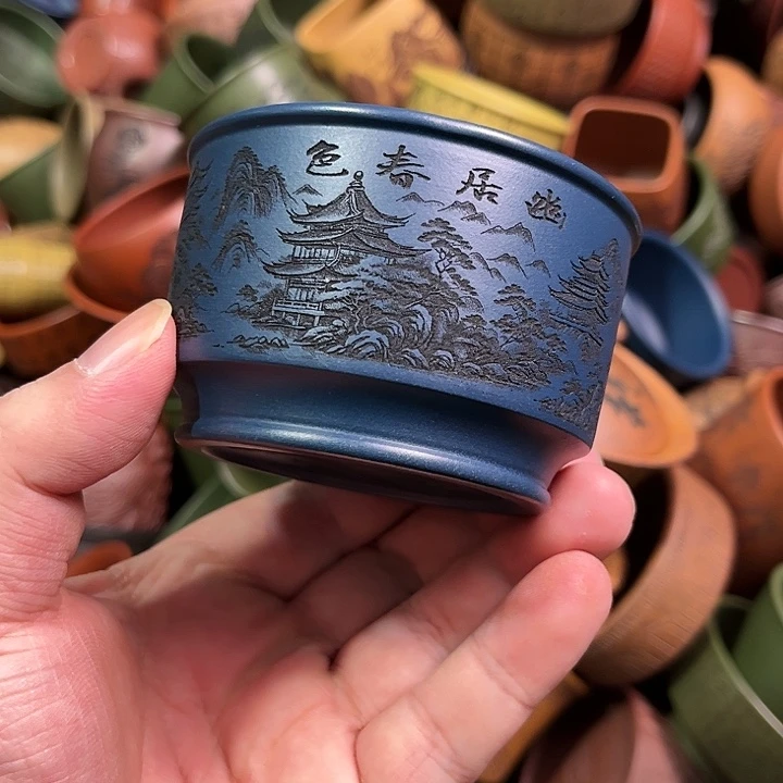 紫砂茶杯全手工紫砂主人杯