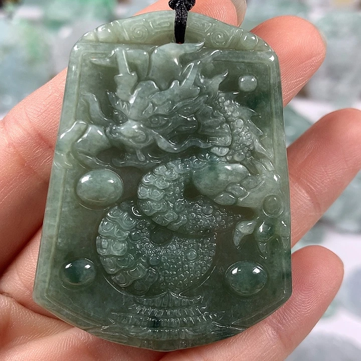 翡翠未镶嵌颈饰仿古龙行天下福利