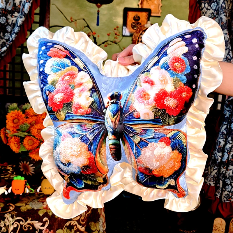 花边雏菊蝴蝶沙发抱枕坐垫办公室学生宿舍椅子腰靠垫榻榻米屁垫