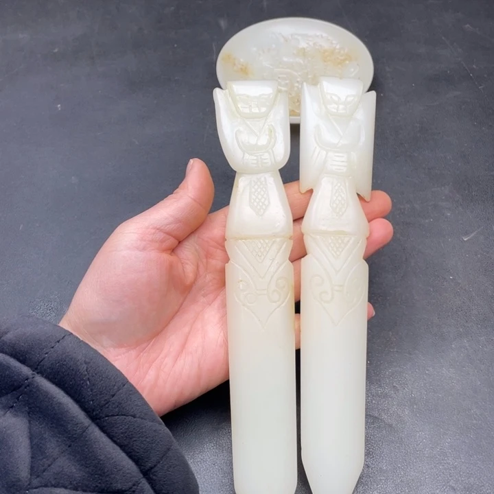 把件白玉菩提摆件