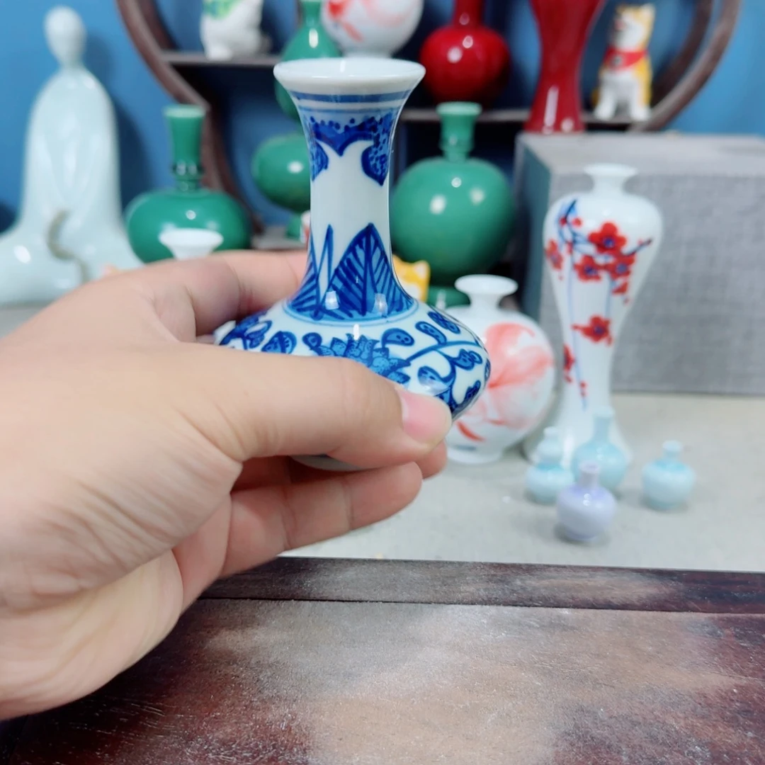陶瓷手工小花器摆件