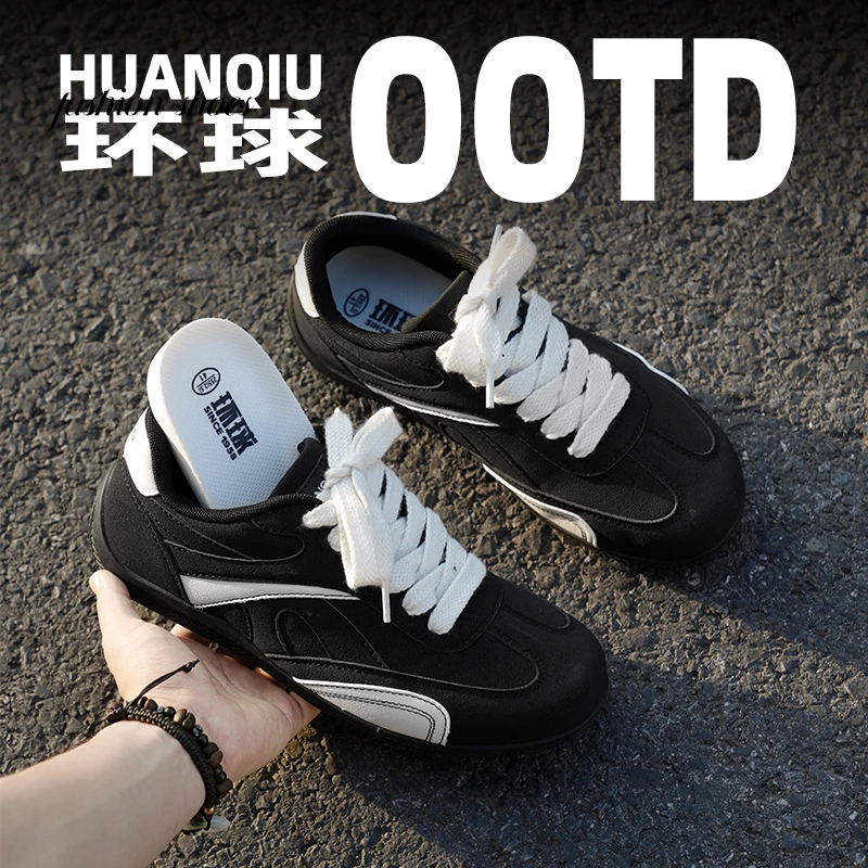环球复古赛车鞋男2025秋冬新款潮流时尚内增高薄底休闲运动德训鞋
