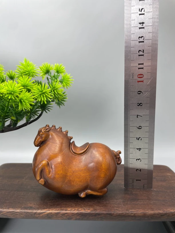小叶黄杨木仿古工艺木雕生肖（唐马）手把件家居装饰品