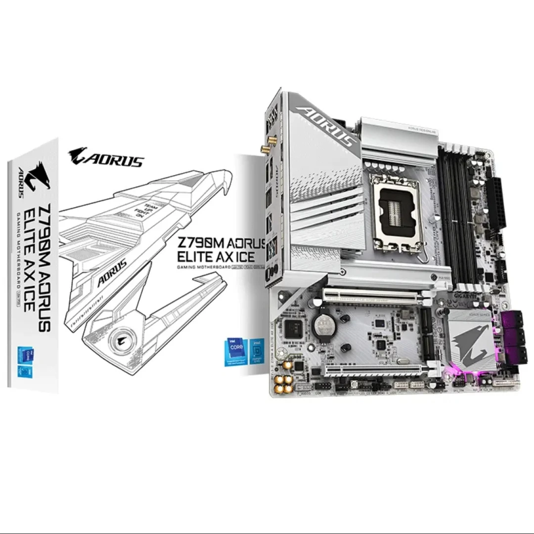 技嘉Z790M冰雕Z790M A ELITE AX ICE 全新正品